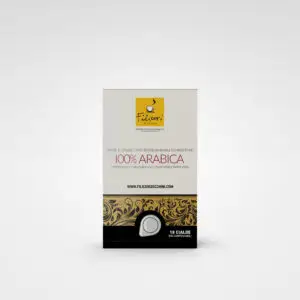 Filicori Zecchini 100% Arabica coffee in biodegradable and compostable paper pods, 18 pods per box