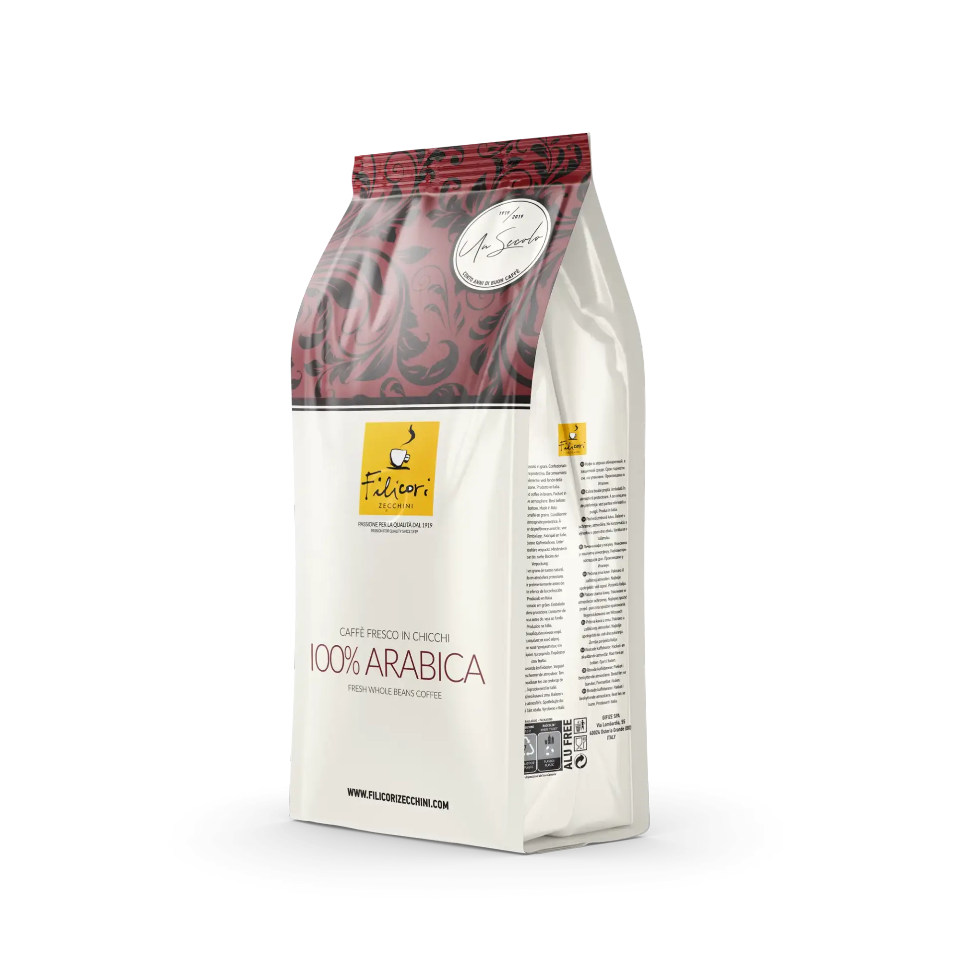 Filicori Zecchini 100% Arabica Whole Bean Coffee 340gr