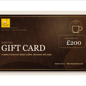 Filicori Zecchini £200 digital gift card – a taste of premium Italian coffee, delivered with style. Redeem at filicorizecchiniuk.com